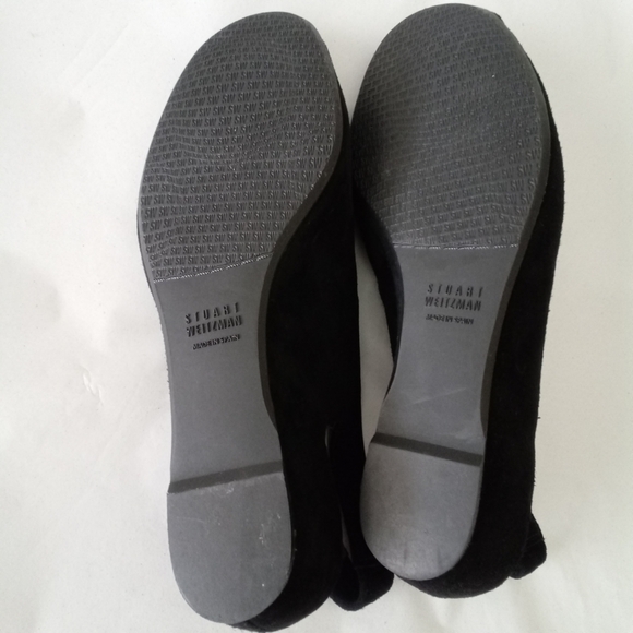 Stuart Weitzman Spando Black Nubuck Suede Strappy Slingback Wedges 7.5 M $398 - Picture 7 of 11